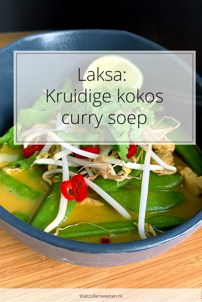 Laksa kokos curry soep