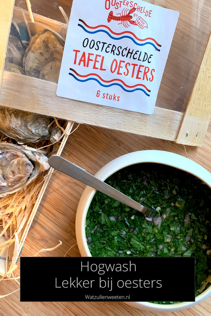 Hogwash topping voor bij oesters