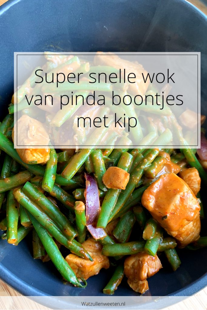 Pinda boontjes met kip