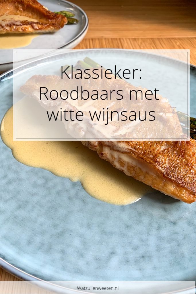 roodbaars met witte wijnsaus