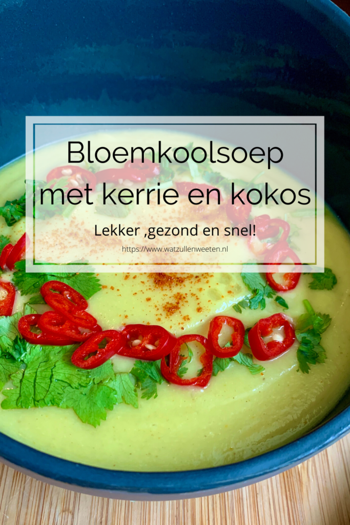 Bloemkoolsoep met kerrie en kokos