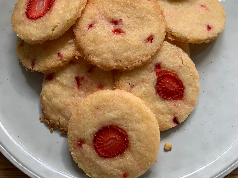 aardbeien shortbread