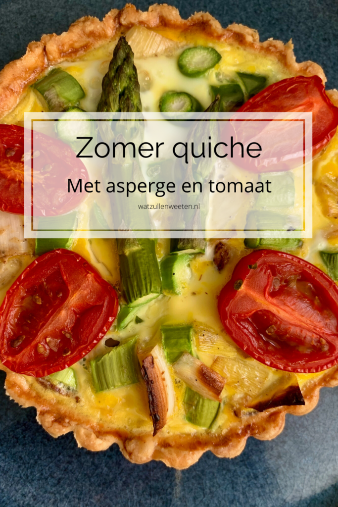 zomer quiche met asperges en tomaat