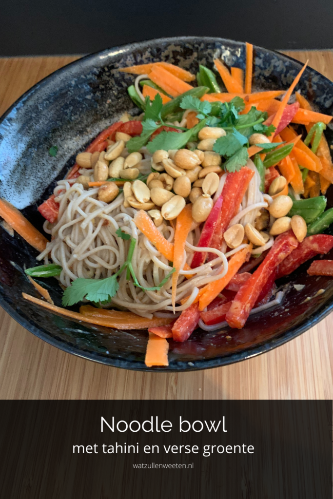 Noodle bowl met tahini